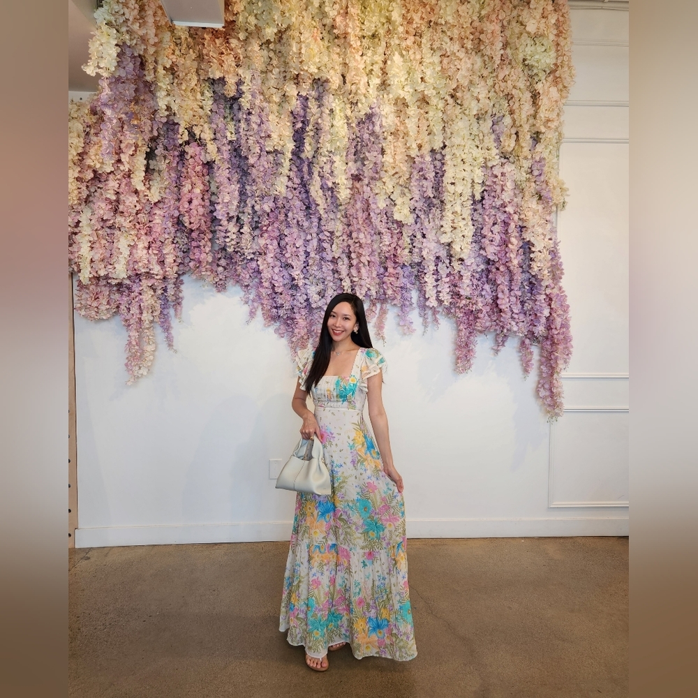 SPELL Lei Lei Frill Gown in Cream Floral - Picture 5 of 16